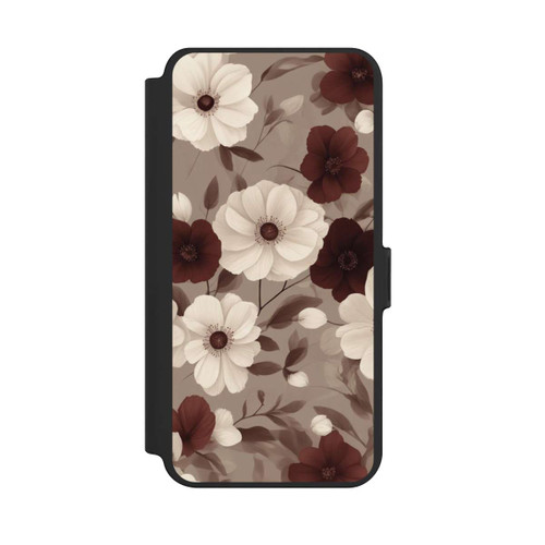 Samsung Galaxy S25+  NIVOflip Negative Flower Bordeaux White with AI