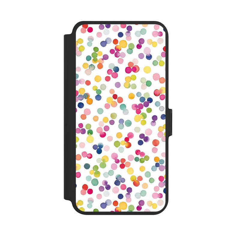 Galaxy S25 + NIVOflip Watercolour Punkte Bunt
