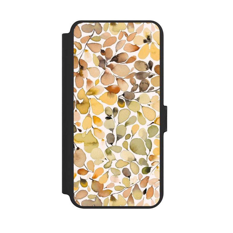 Galaxy S25 + NIVOflip Eucalyptus Watercolor Leaves Brown Autumn