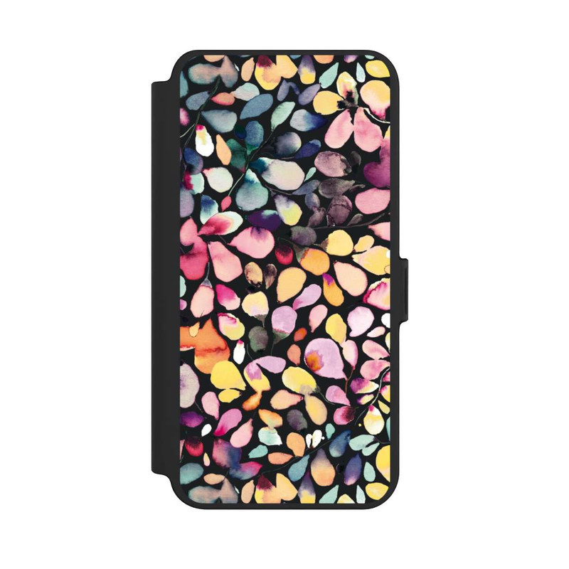 Galaxy S25 + NIVOflip Eucalyptus Watercolor Leaves Black