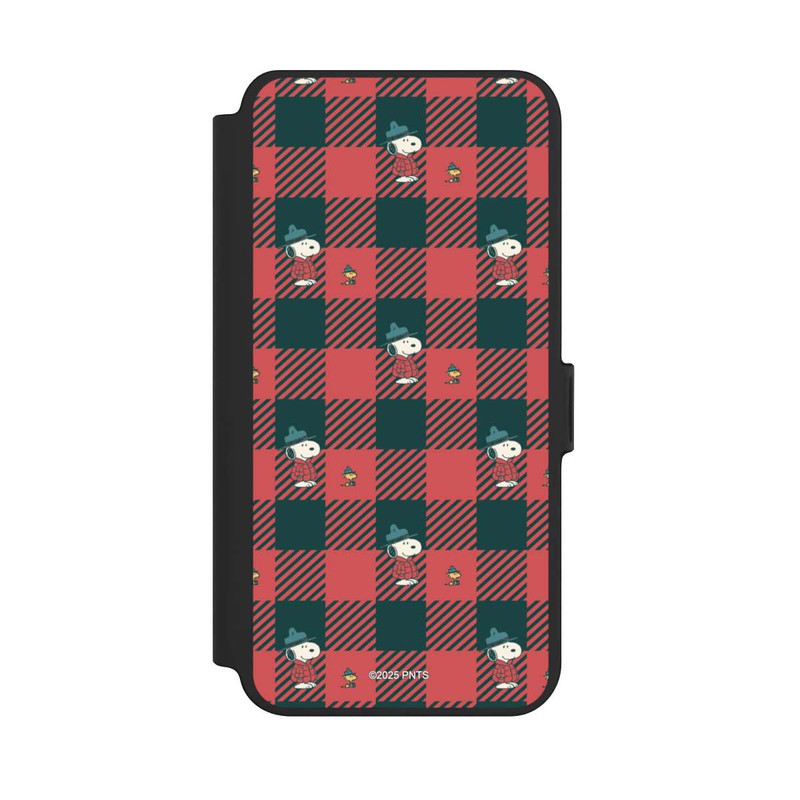 Galaxy S25 + NIVOflip Peanuts Red Tartan Pattern