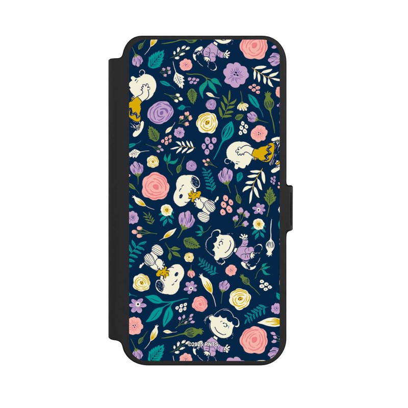Galaxy S25 + NIVOflip Peanuts Dark Flower Pattern