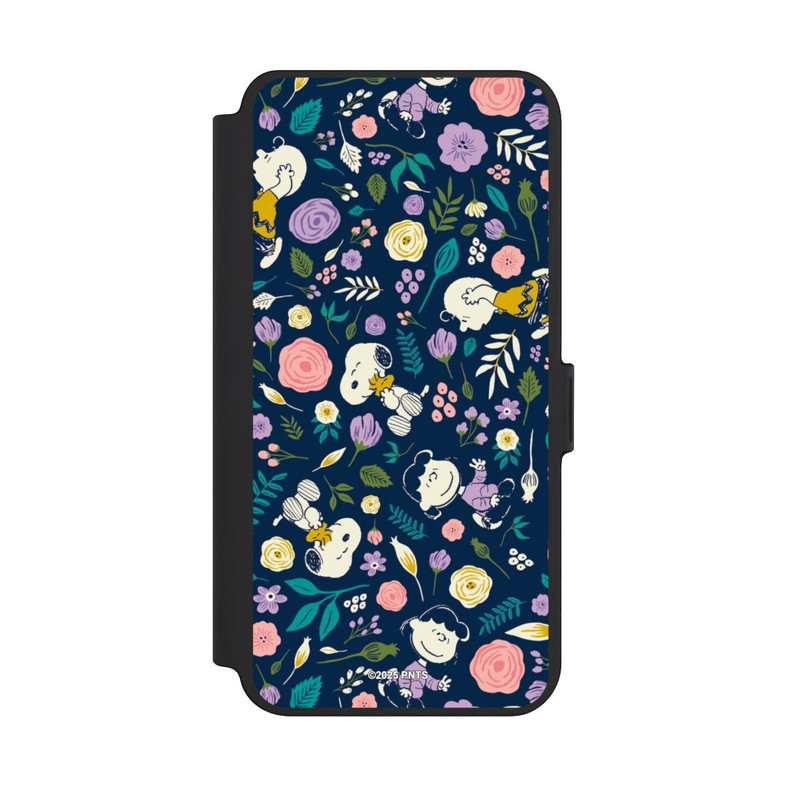 Galaxy S25 + NIVOflip Peanuts Dark Flower Pattern