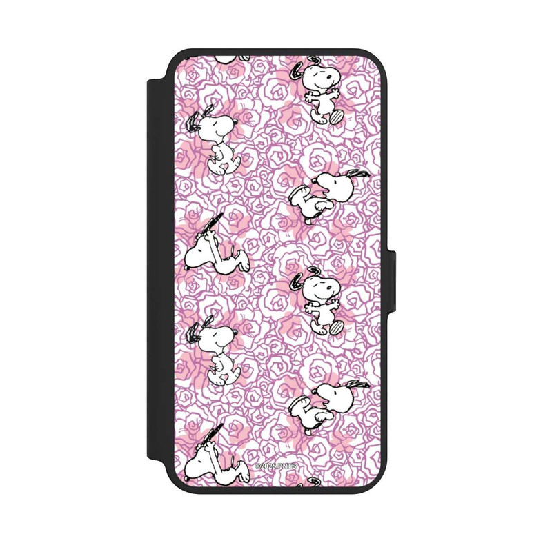 Galaxy S25 + NIVOflip Peanuts Pink Roses Pattern