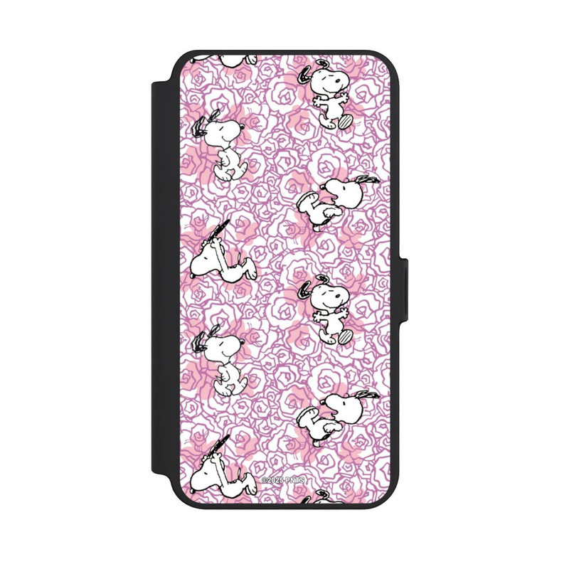 Galaxy S25 + NIVOflip Peanuts Pink Roses Pattern