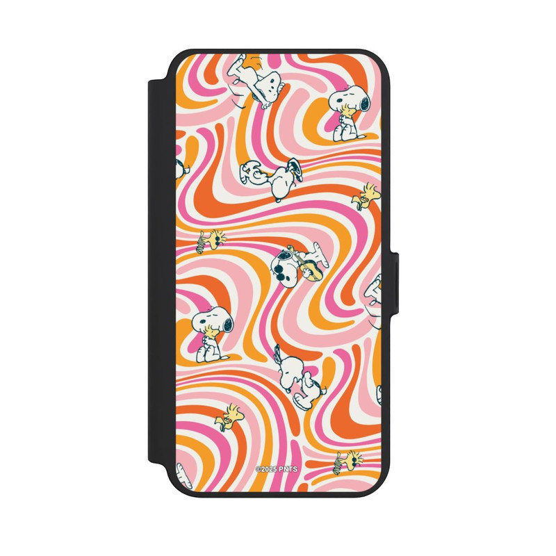 Galaxy S25 + NIVOflip Peanuts Hippie Pattern Orange
