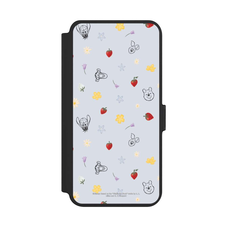 Galaxy S25 + NIVOflip Winnie Puuh und Freunde Erdbeer Muster Blau