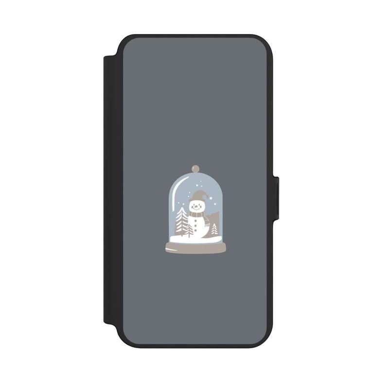 Galaxy S25 + NIVOflip Minimalist Snow Globe with Snowman