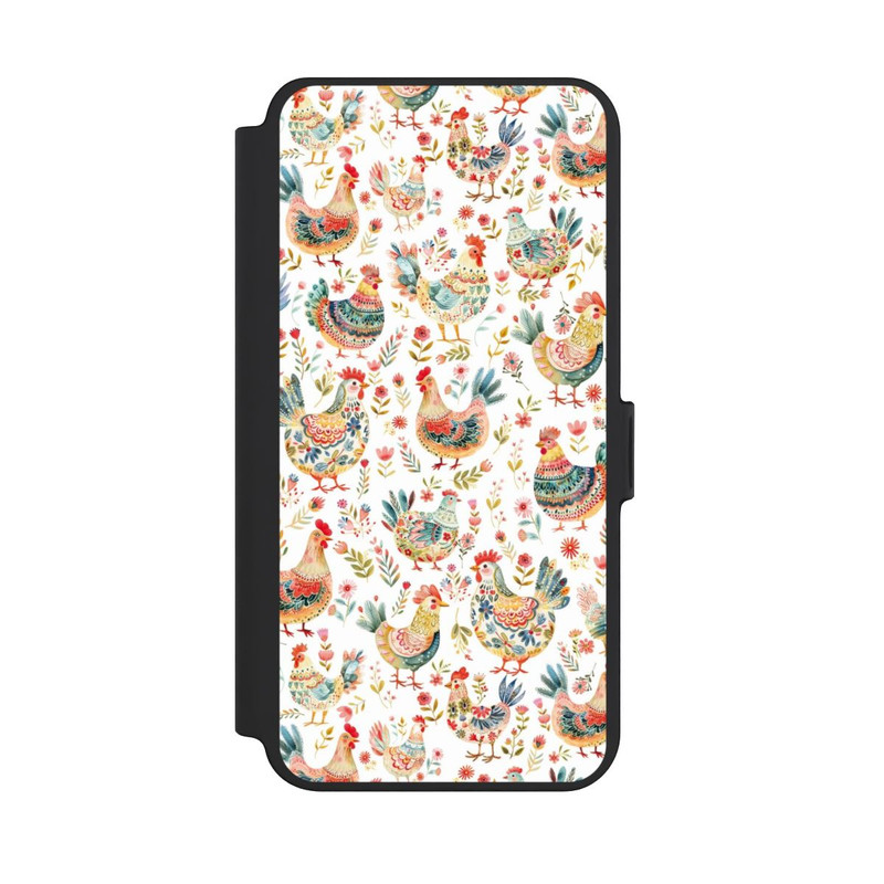 Galaxy S25 + NIVOflip Motif de poulet coloré avec IA