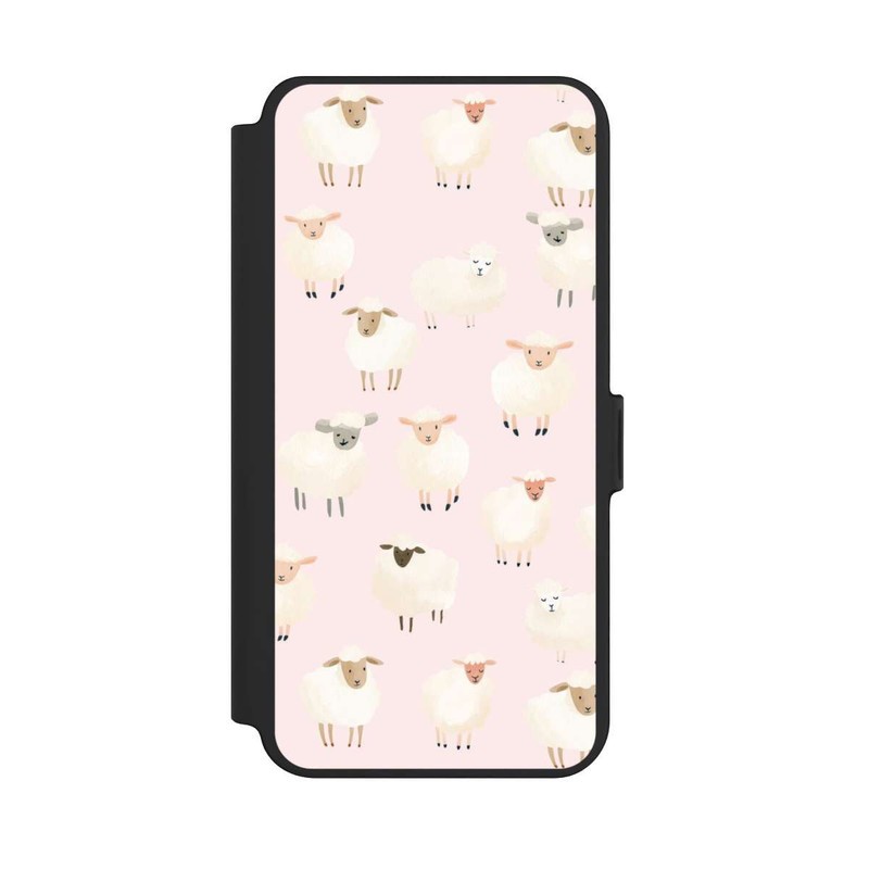 Galaxy S25 + NIVOflip Sheep Pattern Light Pink with AI