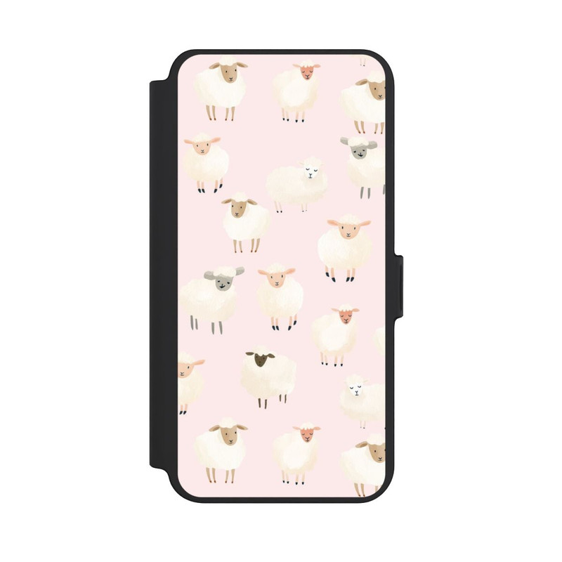 Galaxy S25 + NIVOflip Sheep Pattern Light Pink with AI