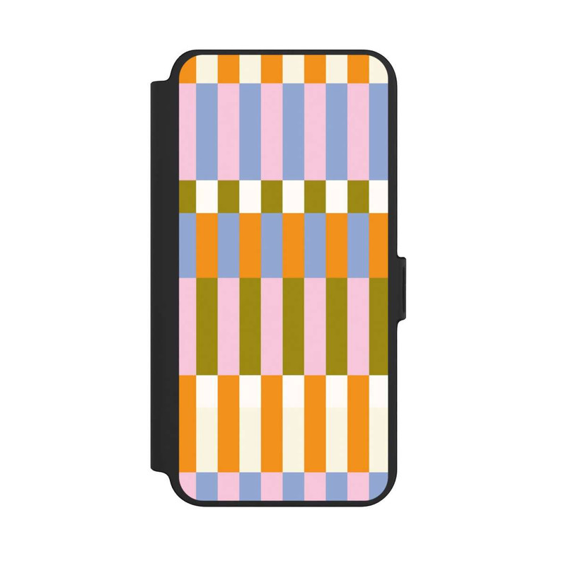 Galaxy S25 + NIVOflip Thème à Carreaux Colorés et Audacieux