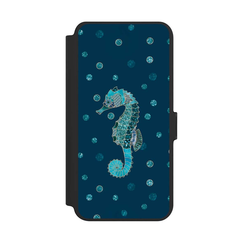 Galaxy S25 + NIVOflip Glamour Sea Horse Art
