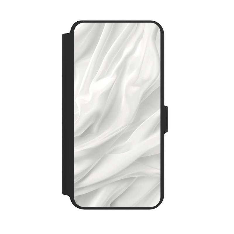 Galaxy S25 + NIVOflip Texture Lisse Satinée Blanche avec IA