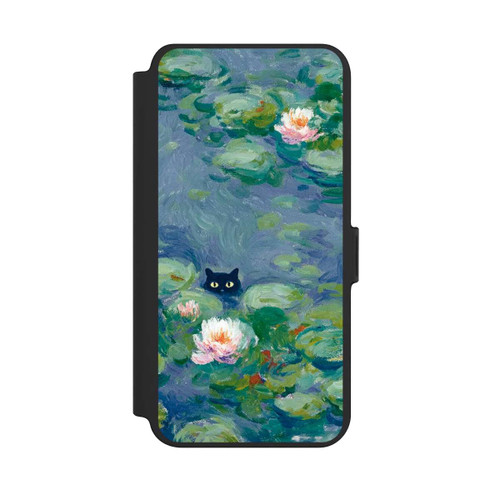 Samsung Galaxy S25+  NIVOflip Katze im Teich Monet Gemälde Impressionismus