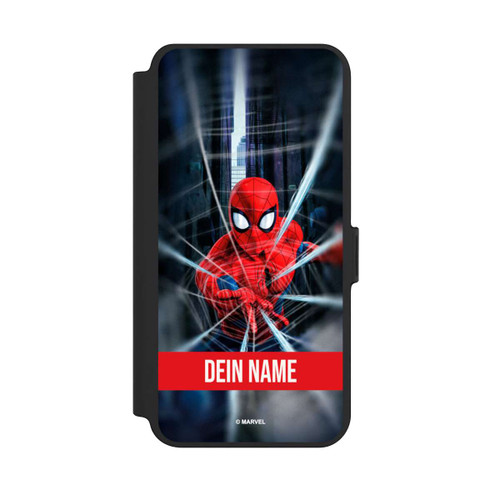 Samsung Galaxy S25+  NIVOflip Spiderman Webs in Action Personalisierbar