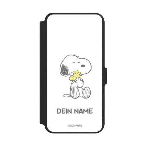 Samsung Galaxy S25+  NIVOflip Snoopy And Woodstock Cuddling Personalisierbar