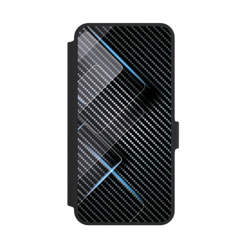 Samsung Galaxy A36 5G NIVOflip Blaue Linien auf Karbon