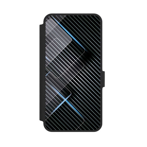 Samsung Galaxy A36 5G NIVOflip Blaue Linien auf Karbon
