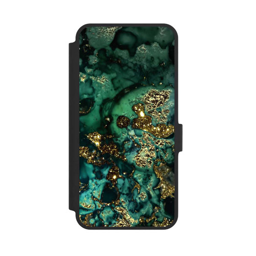 Samsung Galaxy A36 5G NIVOflip Cyan Glitzer Marmorlook