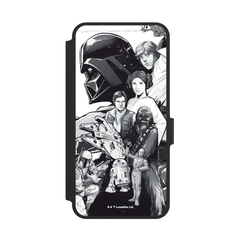 Galaxy A36 5G NIVOflip StarWars Charaktere - Schwarz-Weiß
