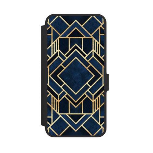 Samsung Galaxy A36 5G NIVOflip Kunst Deko Blau Golddruck