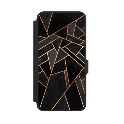 Samsung Galaxy A36 5G NIVOflip Schwarze Nacht Gold Druck