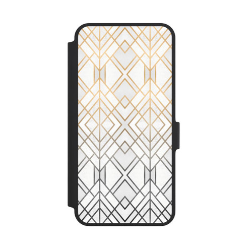 Samsung Galaxy A36 5G NIVOflip Imprimé Geo Gold doré et gris