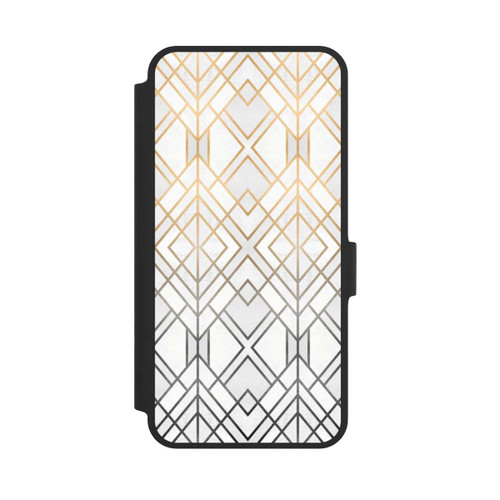 Samsung Galaxy A36 5G NIVOflip Gold und Grauer Geo Golddruck