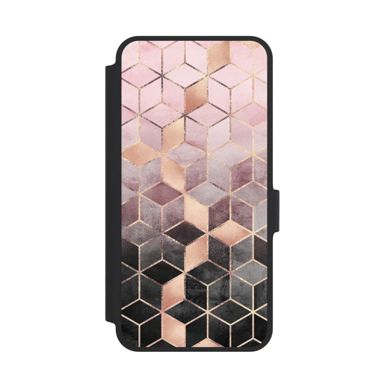 Galaxy A36 5G NIVOflip Imprimé Cubes Dégradés Gris Rose