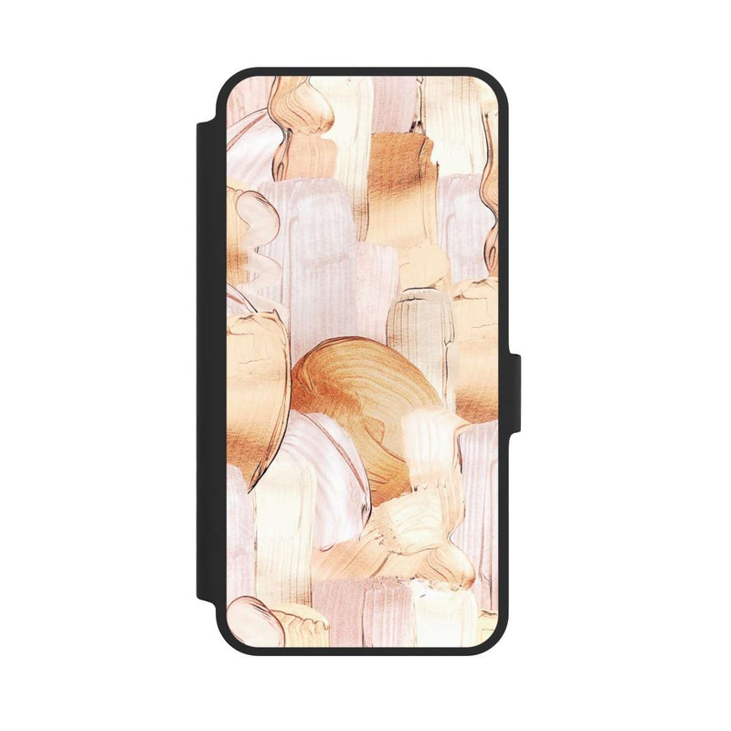 Galaxy A36 5G NIVOflip Weiß/Gold Pinsel Muster