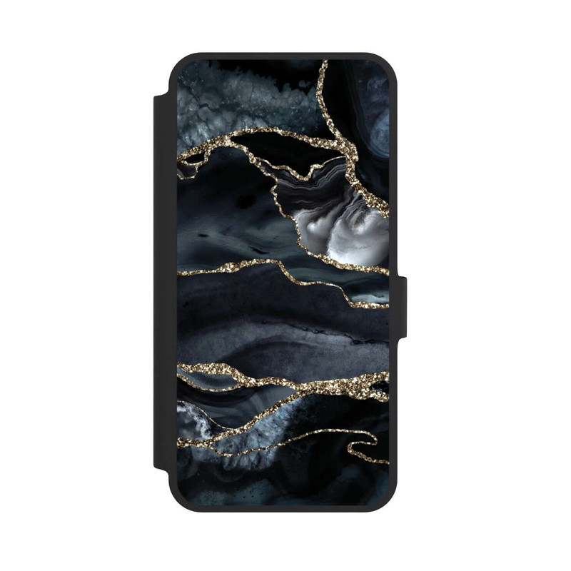Galaxy A36 5G NIVOflip Dunkler Marmor Gold Glitzerlook