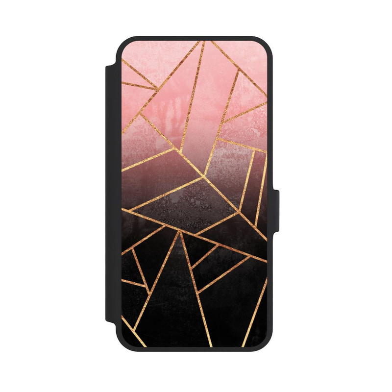 Galaxy A36 5G NIVOflip Pink And Black Stone Gold Print