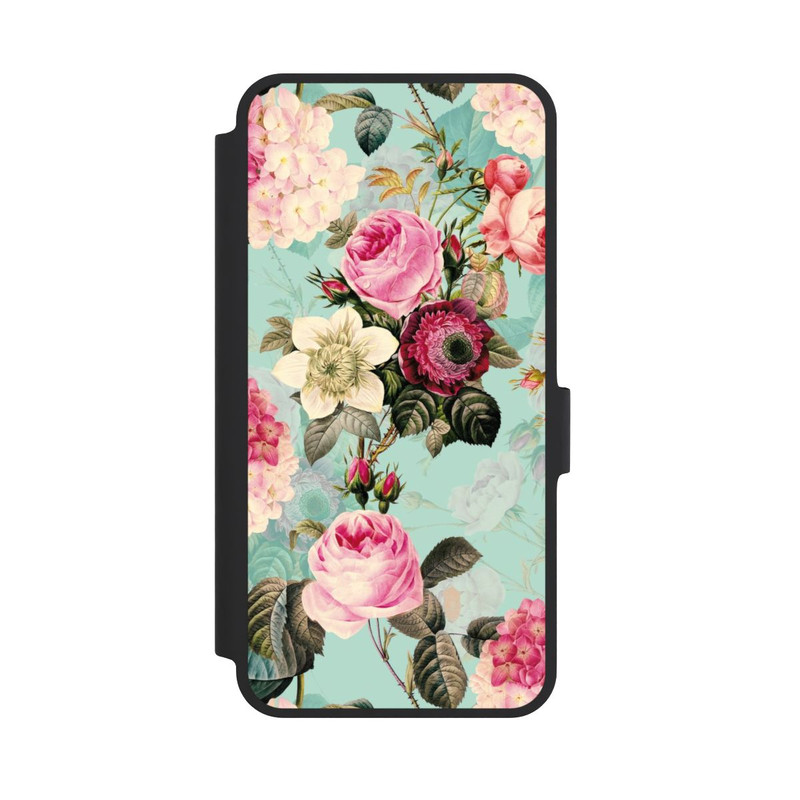 Galaxy A36 5G NIVOflip Roses en papier peint turquoise