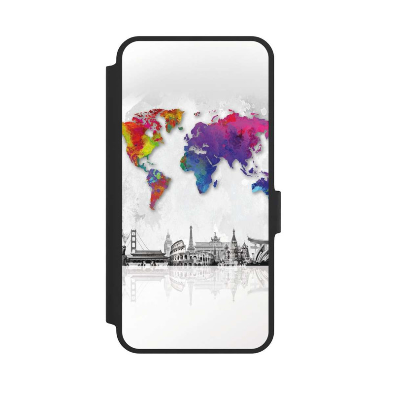 Galaxy A36 5G NIVOflip Weltkarte mit Skyline