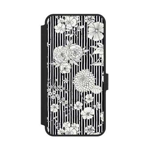 Samsung Galaxy A36 5G NIVOflip Blumen und Streifen Schwarz und Weiß