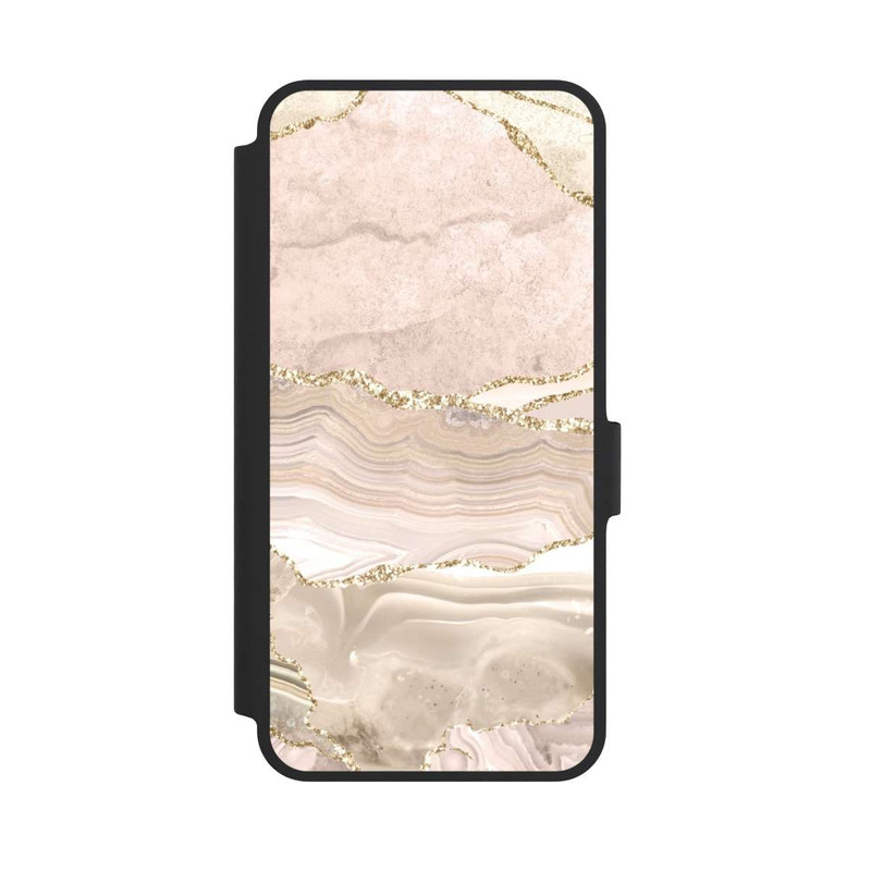 Galaxy A36 5G NIVOflip Marmor rosa-goldene Streifen