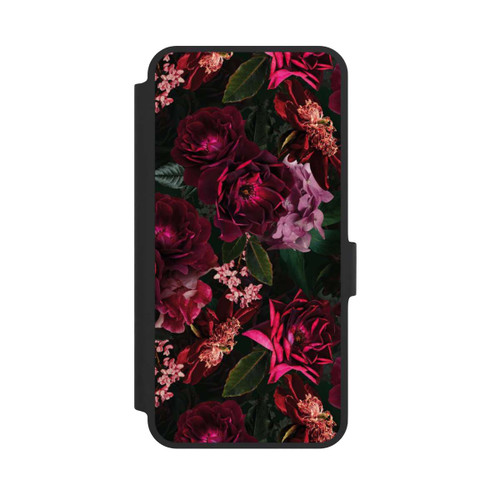 Samsung Galaxy A36 5G NIVOflip Dark Red and Pink Flowers