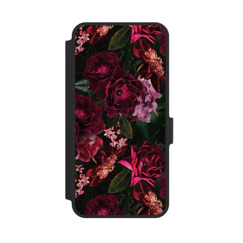 Galaxy A36 5G NIVOflip Dark Red and Pink Flowers