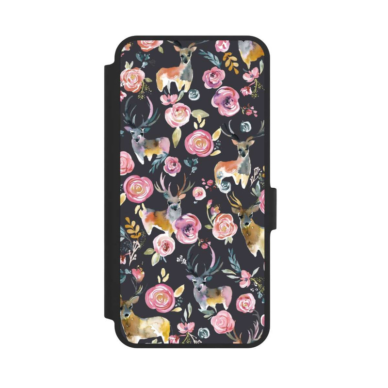 Galaxy A36 5G NIVOflip Deers and flowers Anthracite