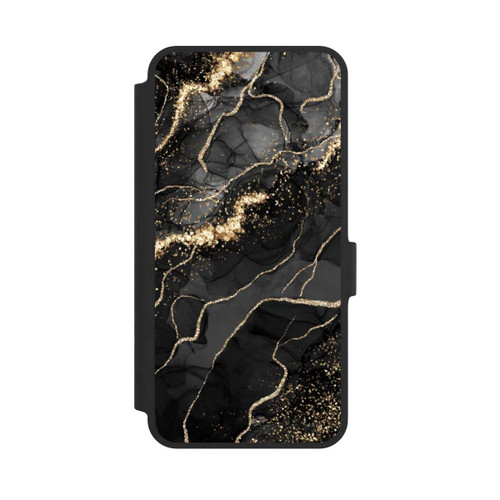 Samsung Galaxy A36 5G NIVOflip Dunkler Marmor Wirbel Goldoptik
