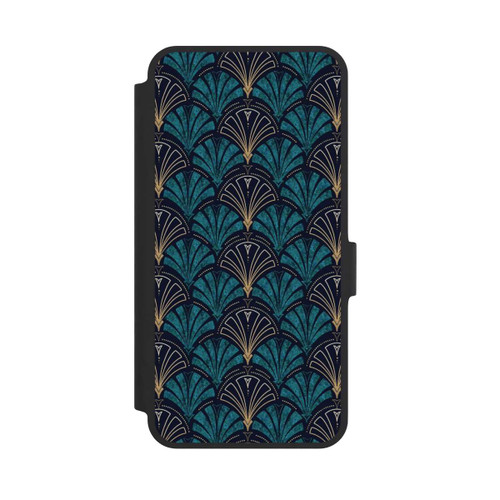 Samsung Galaxy A36 5G NIVOflip Art Deco Teal Gold Seamless
