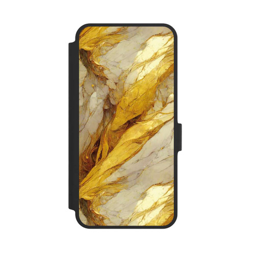 Samsung Galaxy A36 5G NIVOflip Weiße Marmor-Golddruckschichten