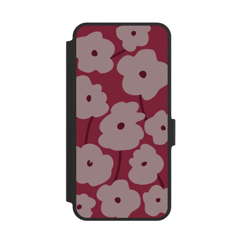 Galaxy A36 5G NIVOflip Minimalistic Flowers Bordeaux