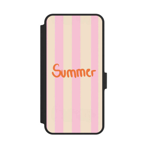 Samsung Galaxy A36 5G NIVOflip Summer- Rosa und Orange Streifen Hintergrund