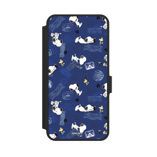 Samsung Galaxy A36 5G NIVOflip Peanuts Travel Stamps Pattern Blue