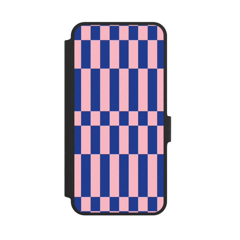 Galaxy A36 5G NIVOflip Checked Abstract Bold Electric Blue and Pink Color Block