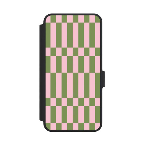 Samsung Galaxy A36 5G NIVOflip Sage and Pink Checked Pattern Theme