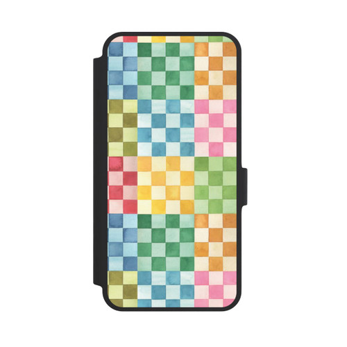 Samsung Galaxy A36 5G NIVOflip Checkerboard Watercolor Chess Geometric Red