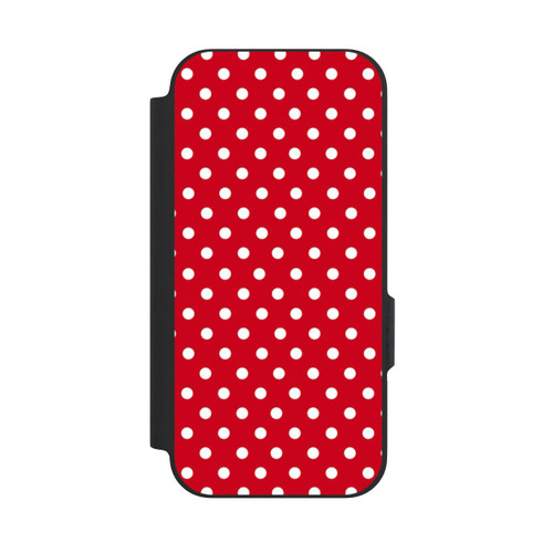 Google Pixel 9a NIVOflip Polka Dots Dunkelrot und Weiß